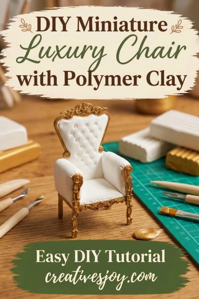 DIY Miniature Luxury Chair with Polymer Clay