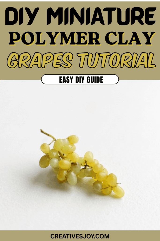 DIY Miniature Polymer Clay Grapes Tutorial