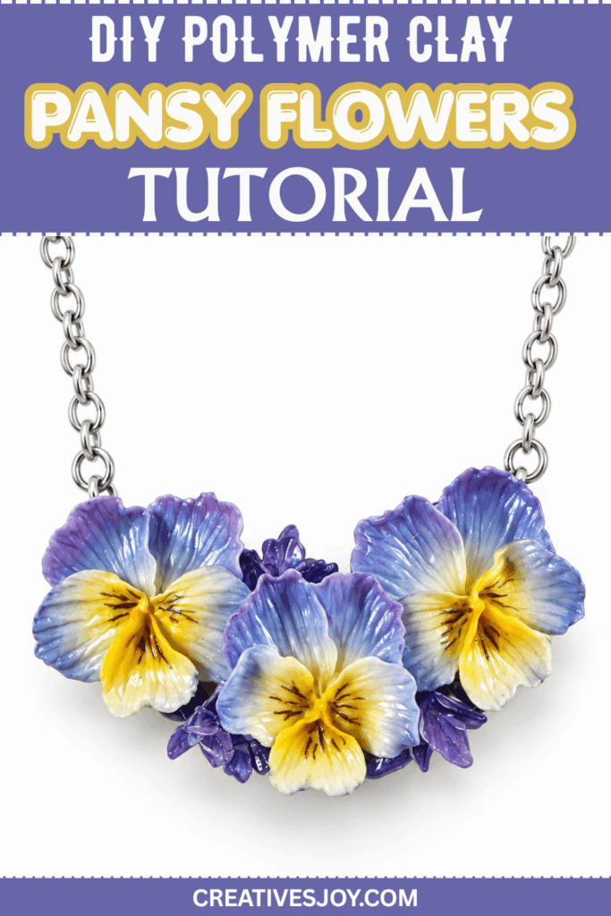 DIY Polymer Clay Pansy Flowers Tutorial