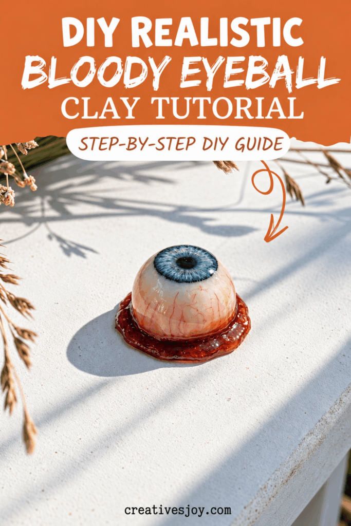 DIY Realistic Bloody Eyeball Clay Tutorial