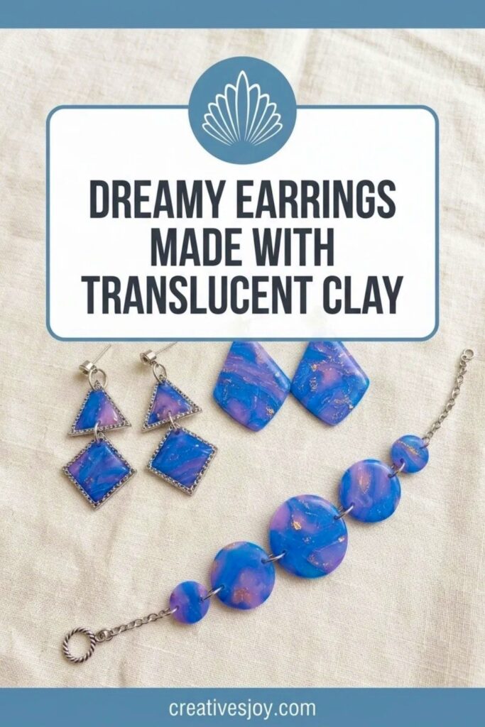 Dreamy Earrings Made with Translucent Clay