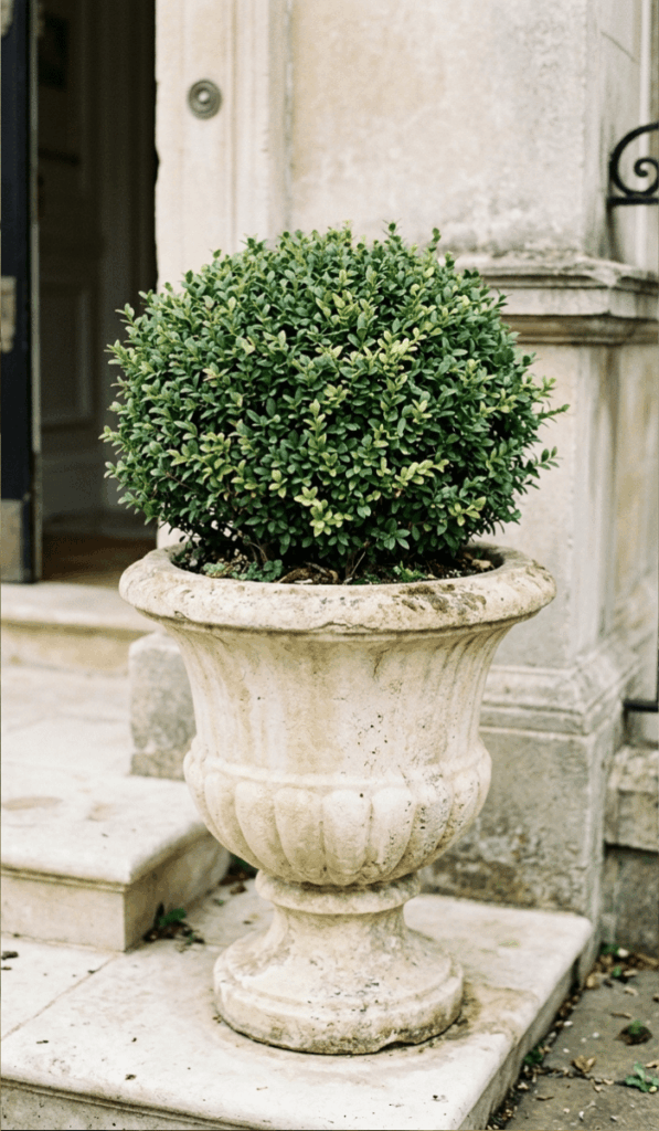 Elegant Boxwood Urn Planter Styling