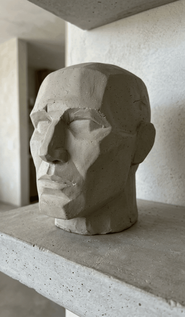 Geometric Clay Head Modern Decor