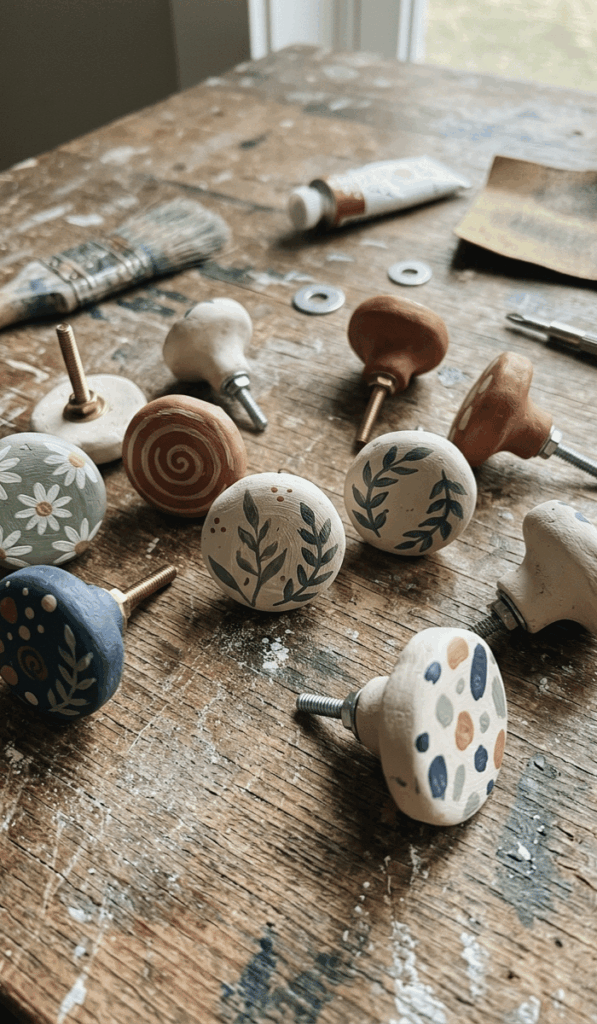 Handmade Air Dry Clay Drawer Knobs