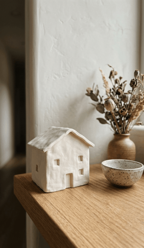 Handmade Mini Air Dry Clay House Decor