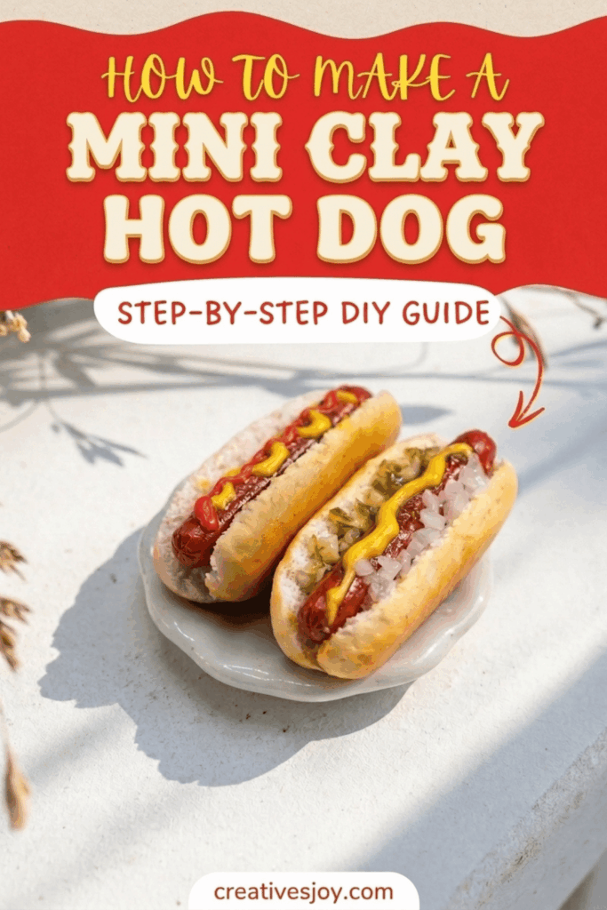 How to Make a Mini Clay Hot Dog