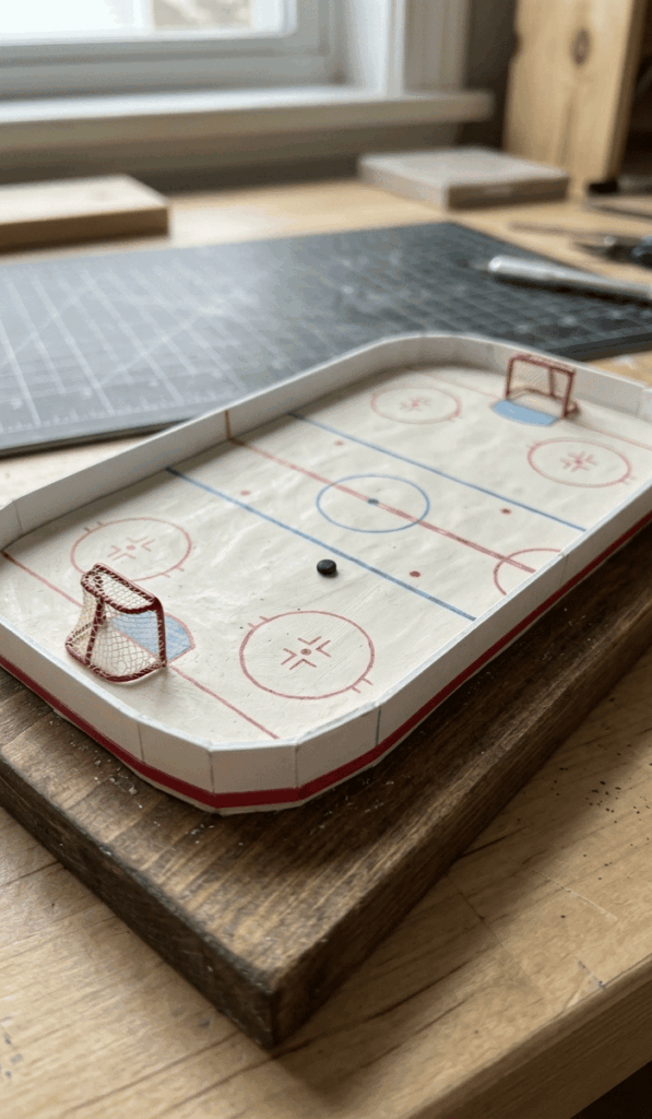 Mini Polymer Clay Hockey Rink Decor