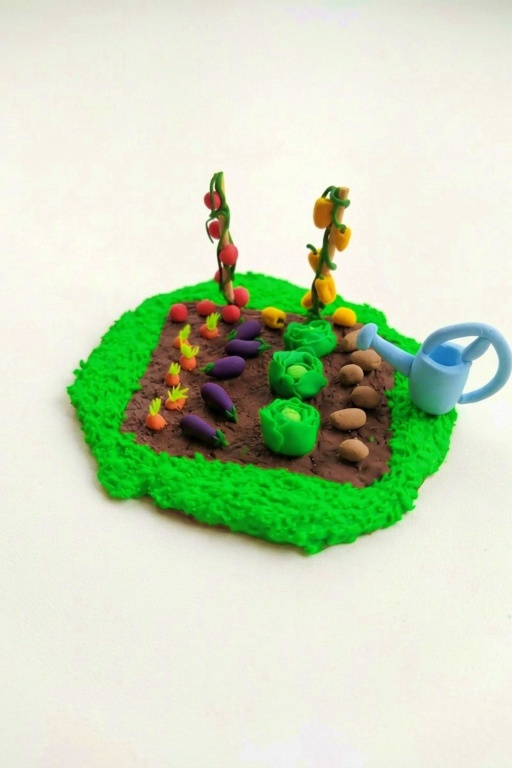 Mini Vegetable Garden Clay Image