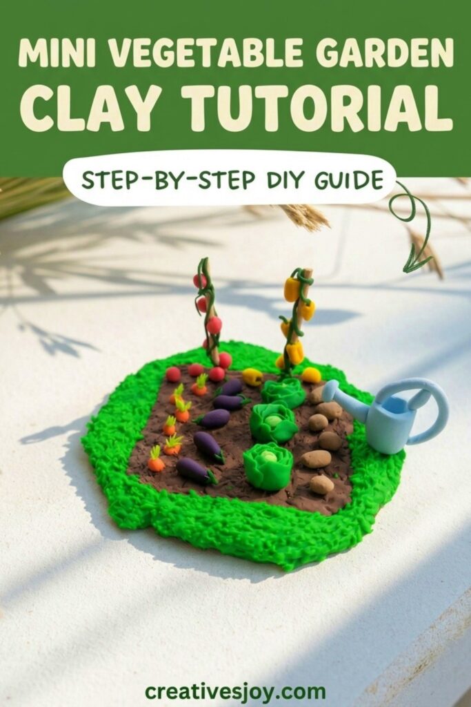 Mini Vegetable Garden Clay Tutorial