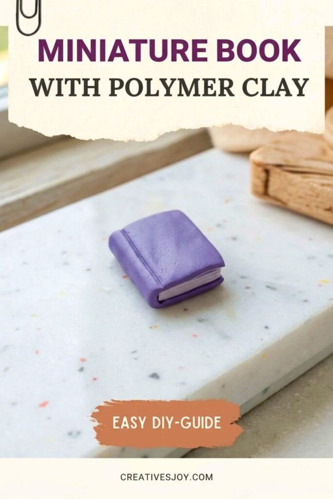 Miniature Book with Polymer Clay