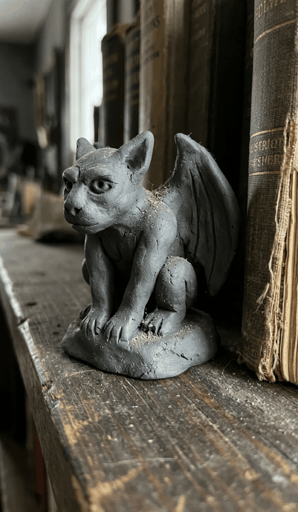 Miniature Gothic Clay Gargoyle Decor