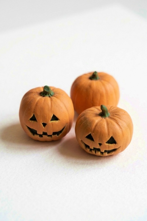 Miniature Halloween Pumpkin Clay Image