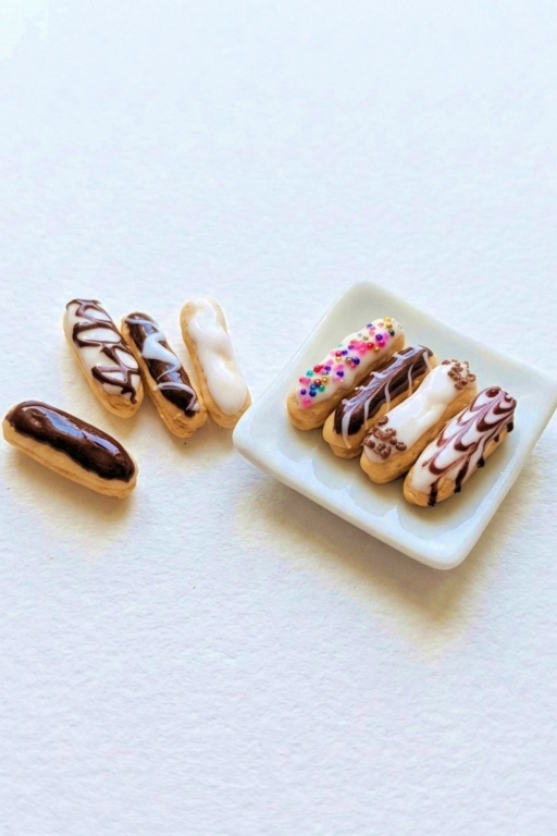 Miniature Polymer Clay Eclairs Image