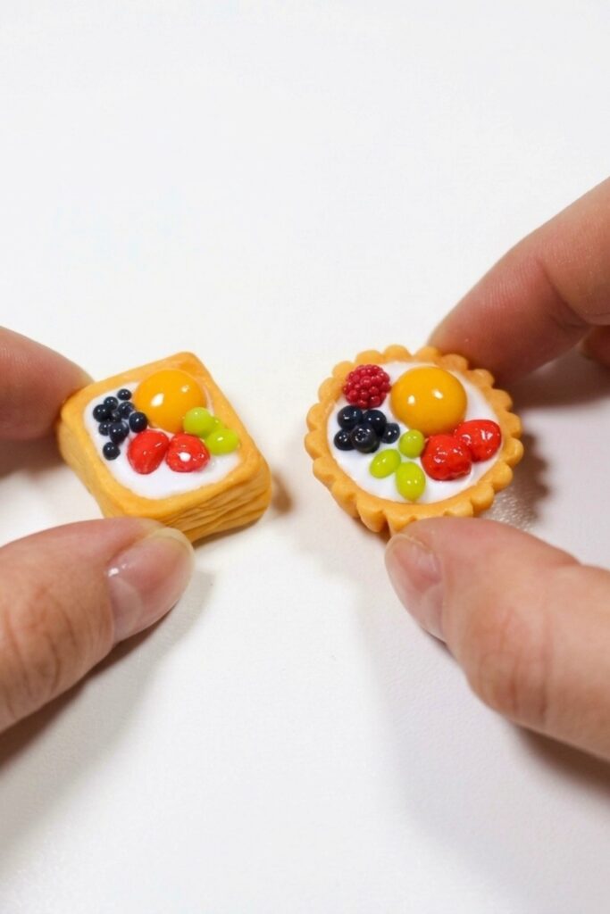 Miniature Polymer Clay Fruit Pastry Final Image
