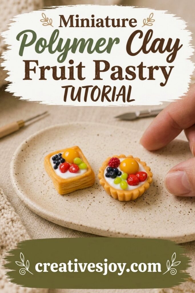 Miniature Polymer Clay Fruit Pastry Tutorial