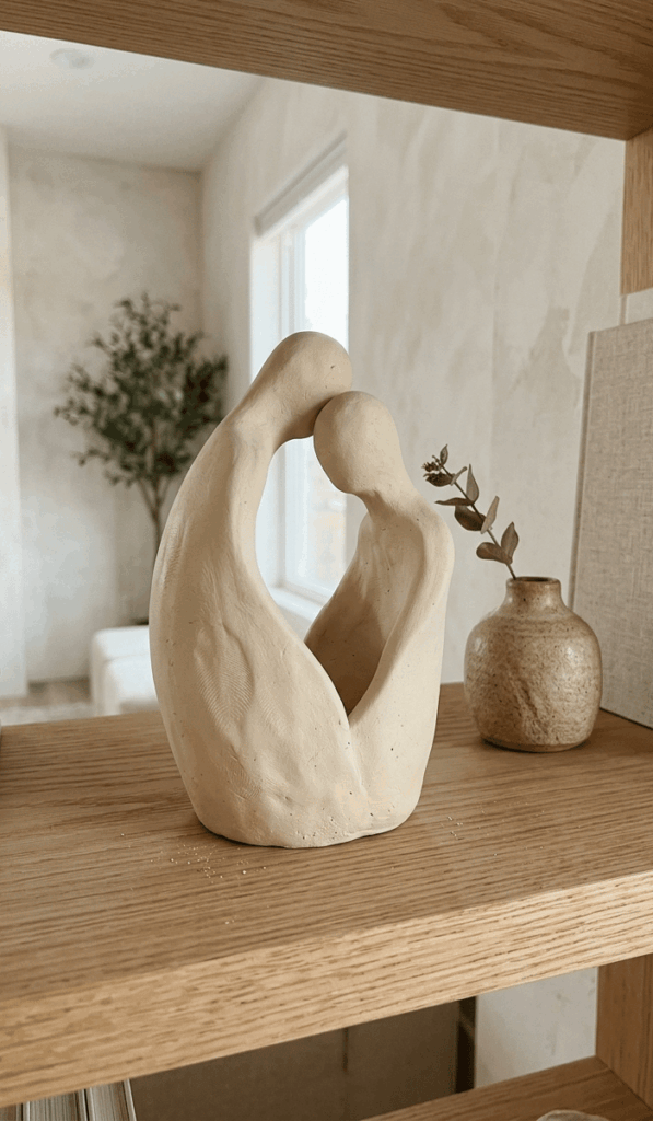 Minimalist Abstract Air Dry Clay Figure