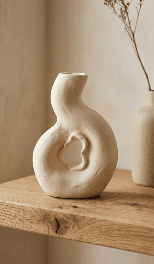 Minimalist Abstract Air Dry Clay Figurine