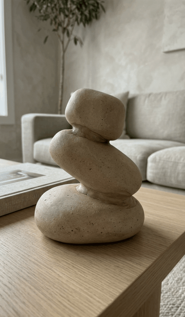 Minimalist Abstract Clay Pebble Decor
