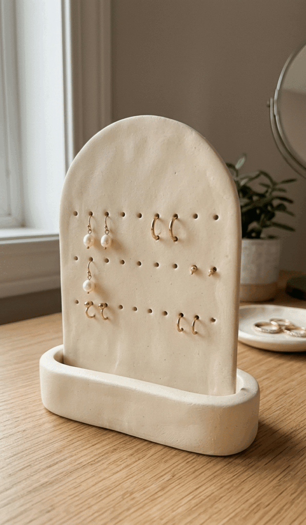 Minimalist Clay Arch Earring Holder