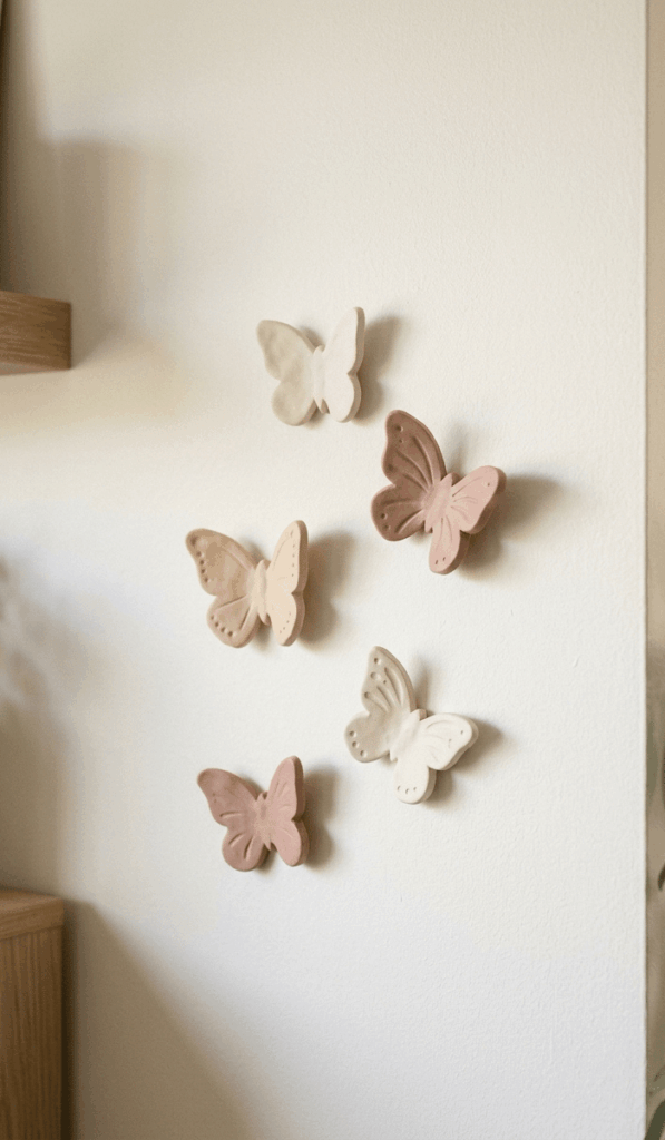 Minimalist Clay Butterfly Wall Art