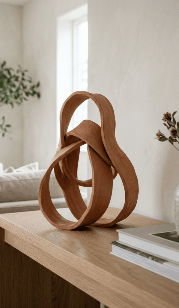 Modern Abstract Organic Clay Sculpture