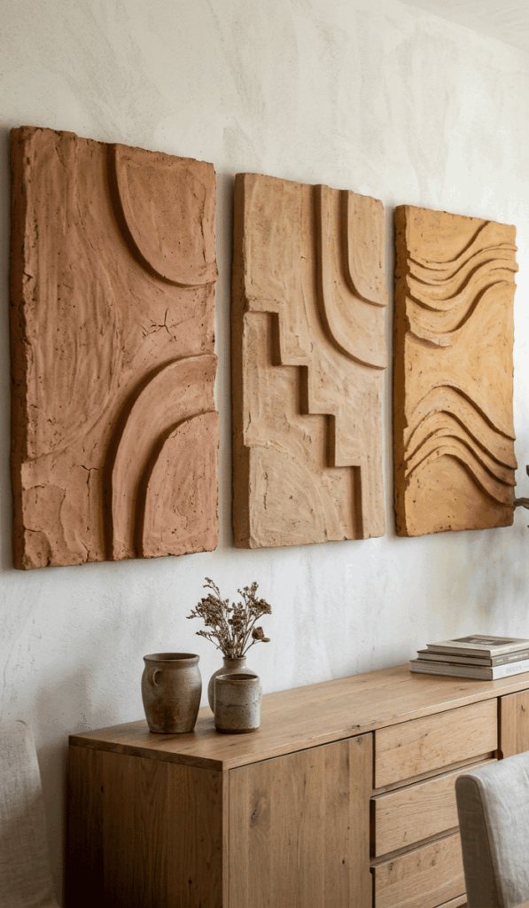 Modern Air Dry Clay Wall Art Meta Description — 35 words: Create modern clay wall art using raised organic shapes, gentle curves, and earthy neutral tones. This handmade decorative piece adds depth and visual interest to plain walls while complementing minimalist and contemporary interiors.