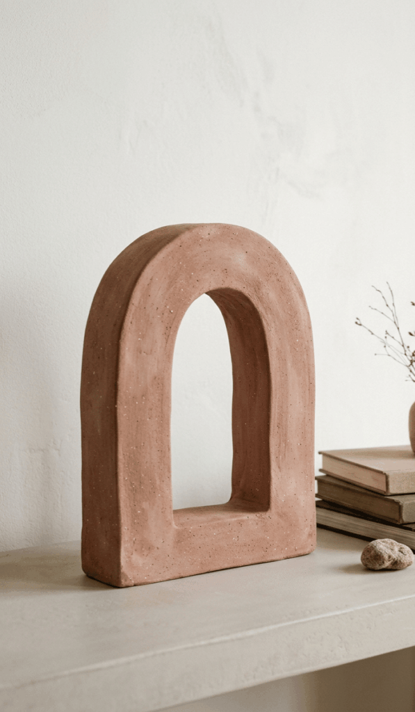 Modern Architectural Clay Arch Sculpture