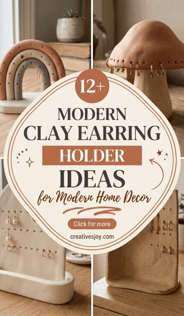 Modern Clay Earring Holder Ideas for Home Decor 