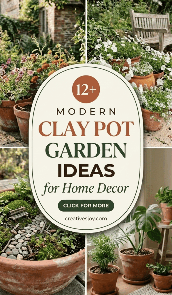 Modern Clay Pot Garden Ideas for Home Decor