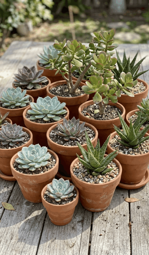 Modern Clay Pot Succulent Garden Ideas