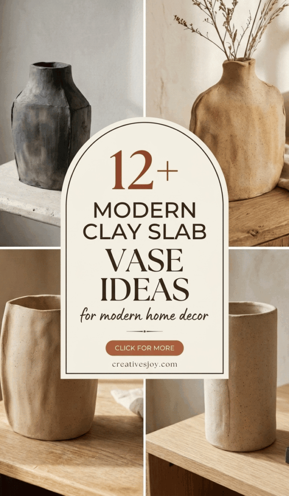 Modern Clay Slab Vase Ideas for Home Decor