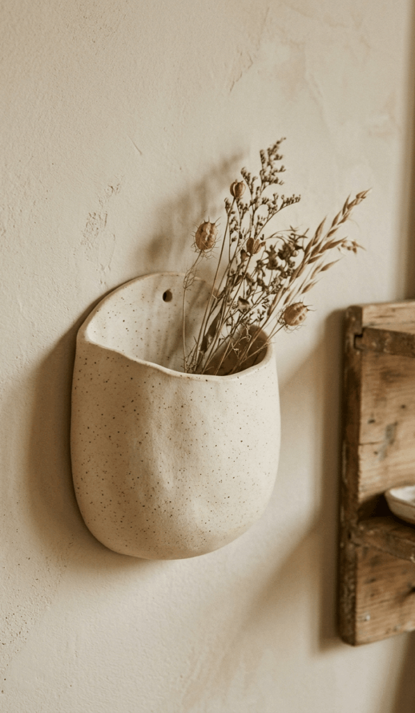Modern Clay Wall Pocket Decor