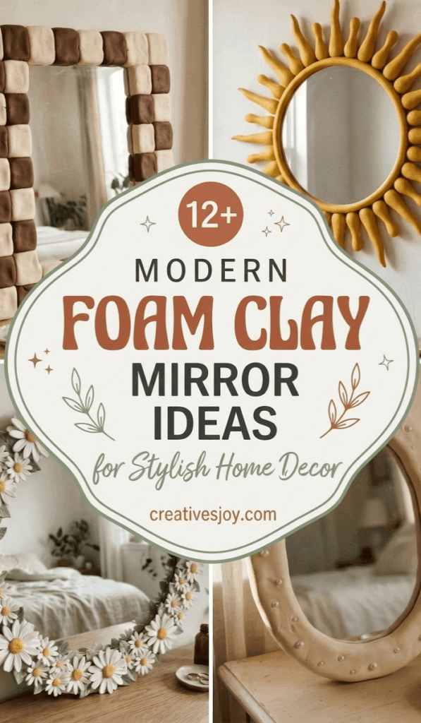 Modern Foam Clay Mirror Ideas for Stylish Home Decor
