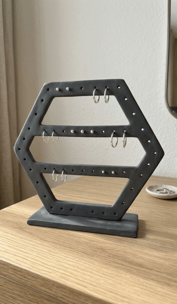 Modern Geometric Clay Earring Holder