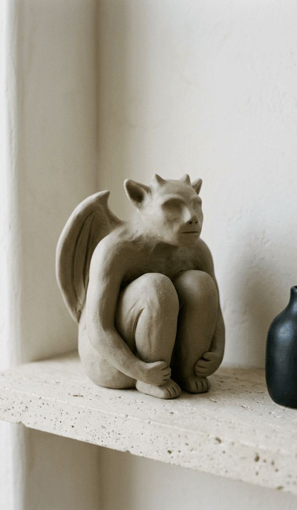 Modern Minimalist Clay Gargoyle Decor