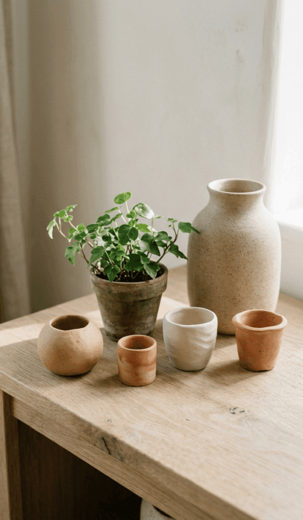 Modern Minimalist Mini Clay Pot Decor