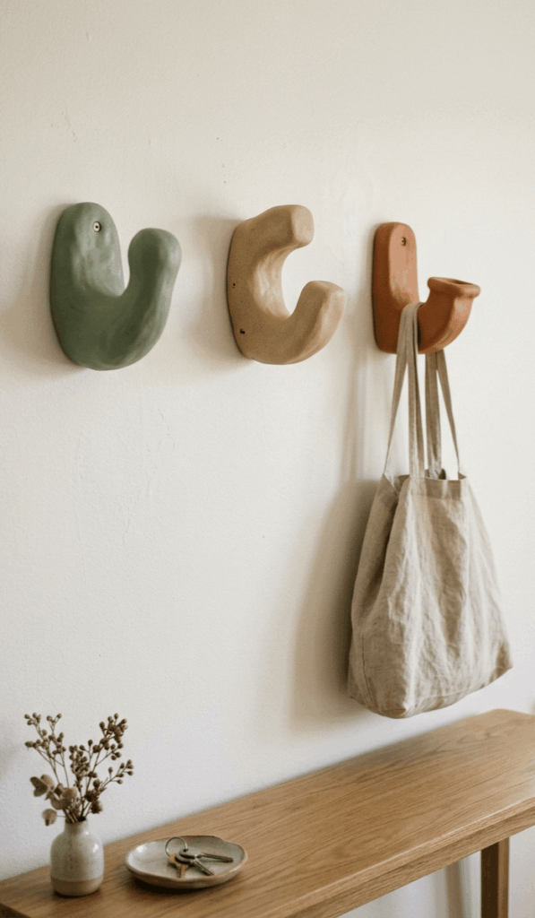 Modern Polymer Clay Wall Hook Decor