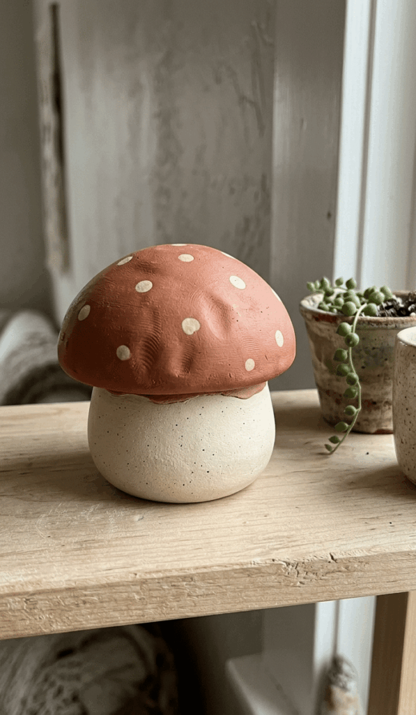 Mushroom Clay Trinket Box