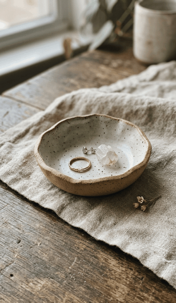 Organic Air Dry Clay Trinket Dish