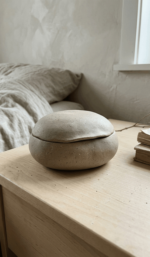 Organic Pebble Clay Trinket Box