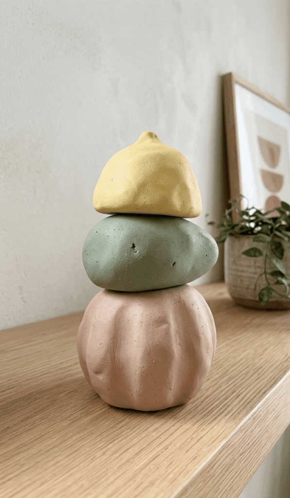 Pastel Modern Clay Totem Ideas