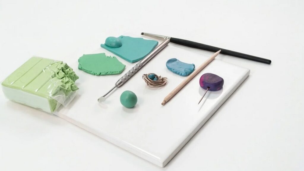Polymer Clay Bird Pendant 1