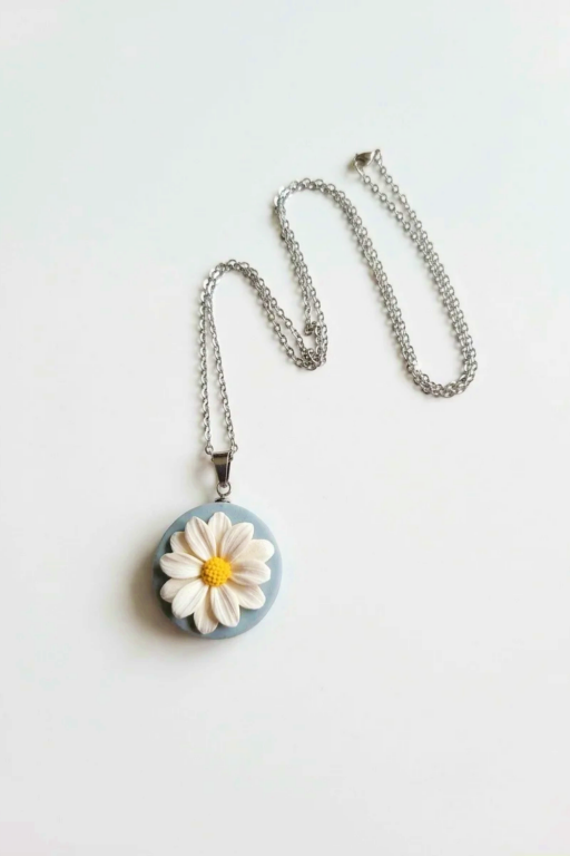 Polymer Clay Flower Pendant Image