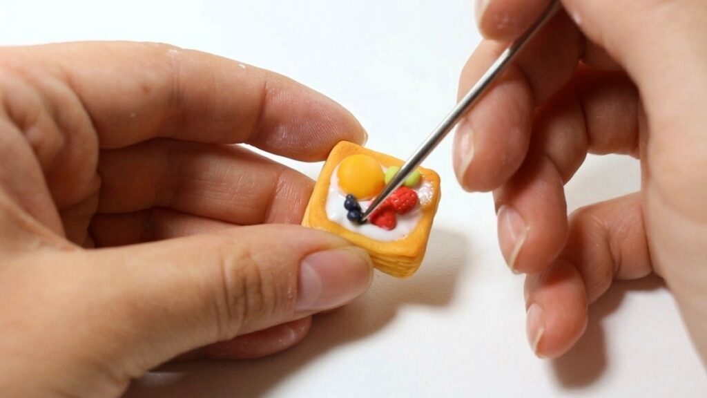 Polymer Clay Fruit Pastry 7