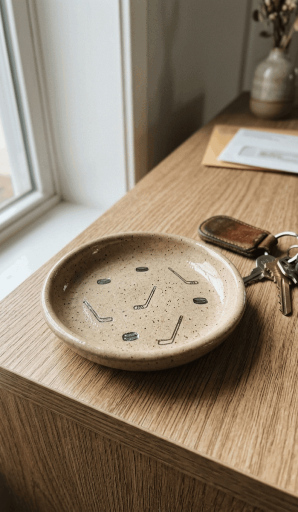 Polymer Clay Hockey Trinket Bowl