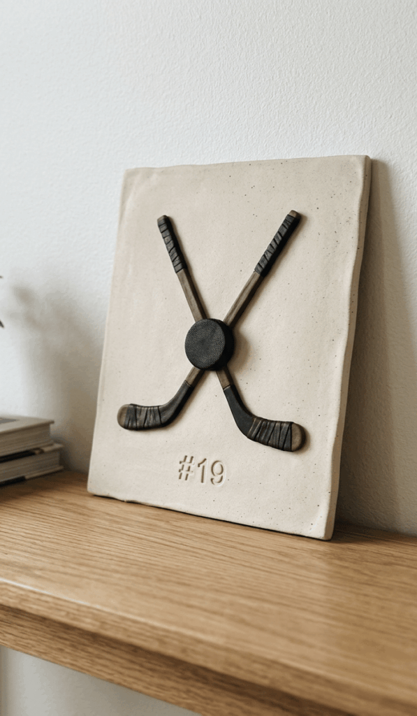 Polymer Clay Hockey Wall Plaque