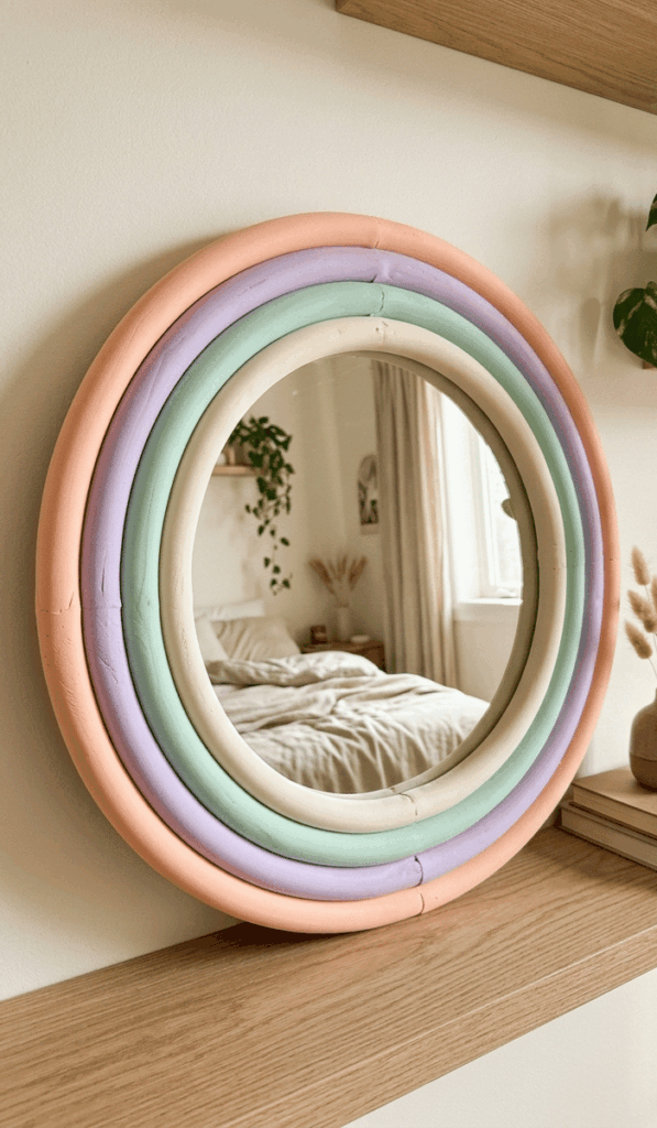 Rainbow Foam Clay Mirror Ideas