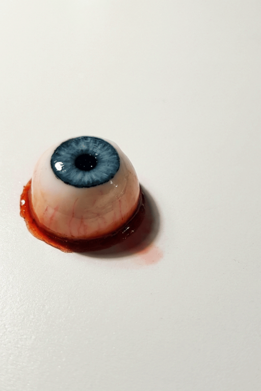 Realistic Bloody Eyeball Clay Image
