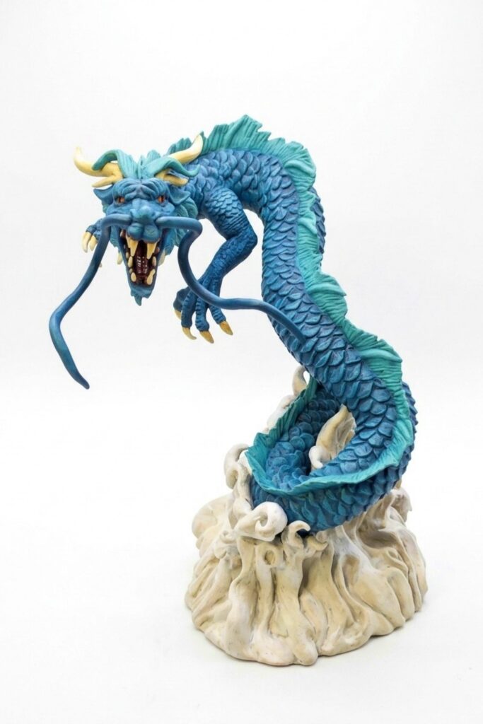 Realistic Eastern Dragon in Clay Final Image