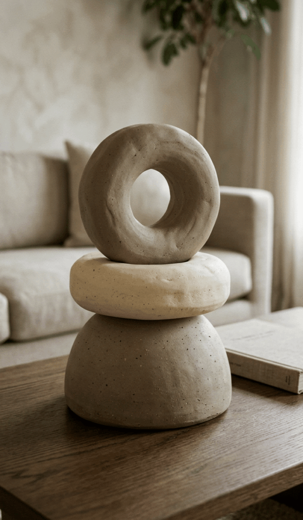 Sculptural Ring Clay Totem Ideas